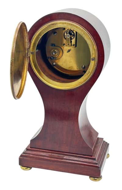 Awesome Edwardian balloon shaped mantel clock – ca 1905 - Image 5