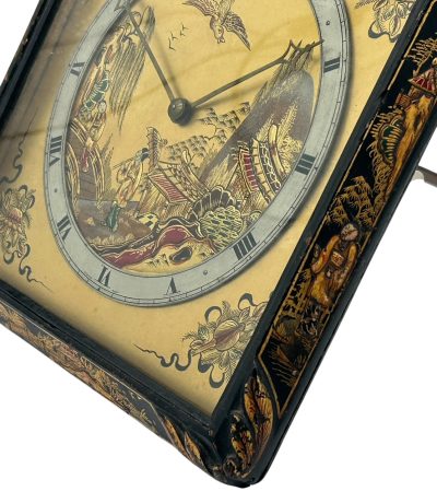 Beautiful Chinoiserie Decorated Strut Mantel Clock – ca 1910 - Image 5