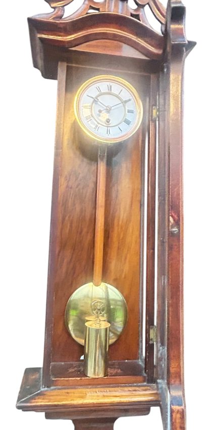 Fabulous Walnut Case Mini Vienna Regulator Wall clock – ca 1880 - Image 7