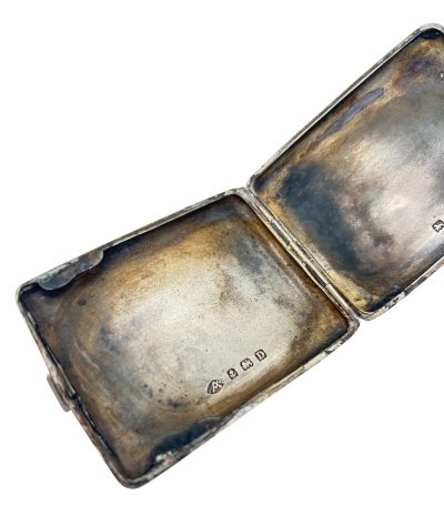 Antique Art Deco sterling silver Cigarette Case – 1928 – Aldie Bros - Image 2