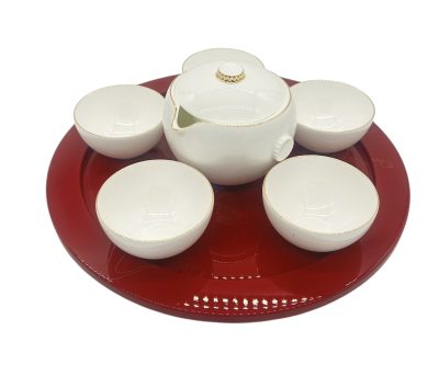 Vintage porcelain Cartier Tea set - Set of 5 - made in japan - new in box - Image 5