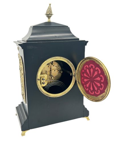 Fabulous Antique Ebonized Case Bracket Mantel clock – ca1890 - Image 6