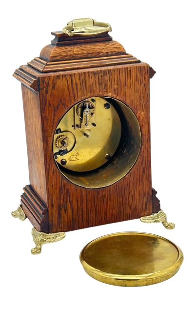 Wonderful Bracket clock shaped Miniature mantel clock – ca1905 - Image 5
