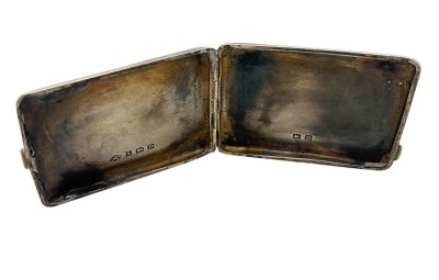 Antique Art Deco sterling silver Cigarette Case – 1928 – Aldie Bros - Image 3