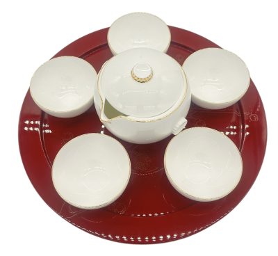 Vintage porcelain Cartier Tea set - Set of 5 - made in japan - new in box - Image 6