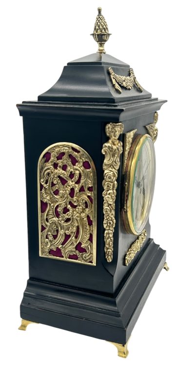 Fabulous Antique Ebonized Case Bracket Mantel clock – ca1890 - Image 7