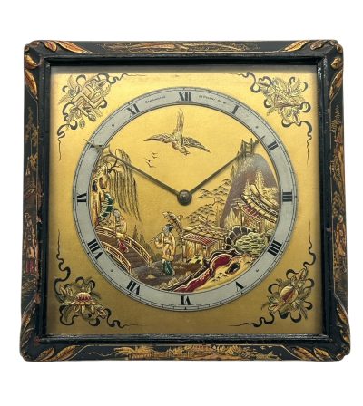 Beautiful Chinoiserie Decorated Strut Mantel Clock – ca 1910