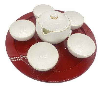 Vintage porcelain Cartier Tea set - Set of 5 - made in japan - new in box - Image 7