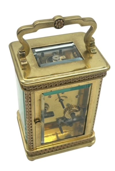Superb Antique Ornate French 8 day Carriage clock with Alarm feature – ca 1890 - Image 4