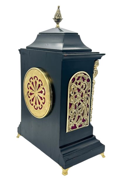 Fabulous Antique Ebonized Case Bracket Mantel clock – ca1890 - Image 8