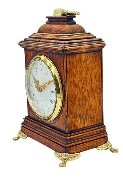 Wonderful Bracket clock shaped Miniature mantel clock – ca1905 - Image 8