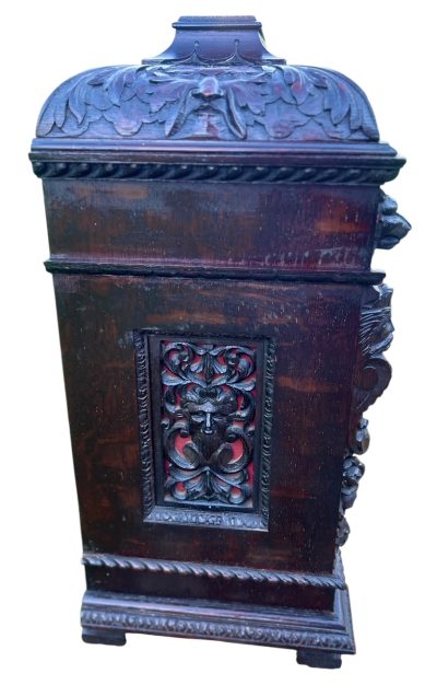 Outstanding Hand Carved oak English 8 bell dual chime Triple fusee bracket clock - Image 13