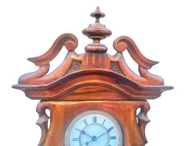 Fabulous Walnut Case Mini Vienna Regulator Wall clock – ca 1880 - Image 11