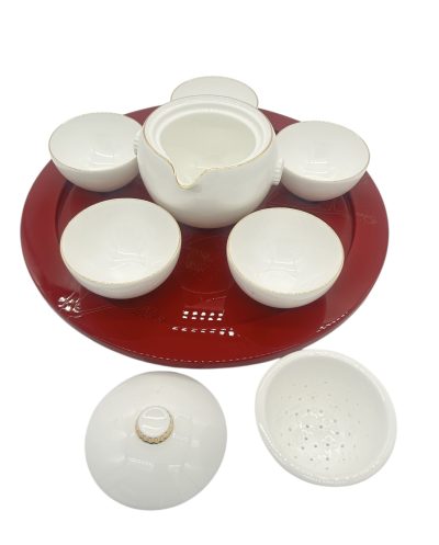 Vintage porcelain Cartier Tea set - Set of 5 - made in japan - new in box - Image 9