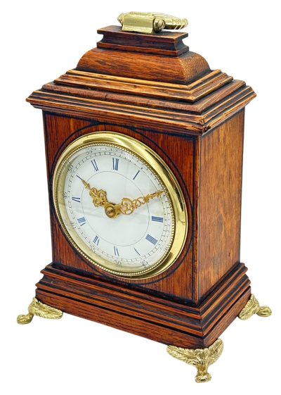Wonderful Bracket clock shaped Miniature mantel clock – ca1905 - Image 9