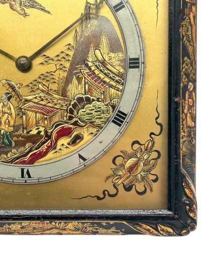 Beautiful Chinoiserie Decorated Strut Mantel Clock – ca 1910 - Image 10