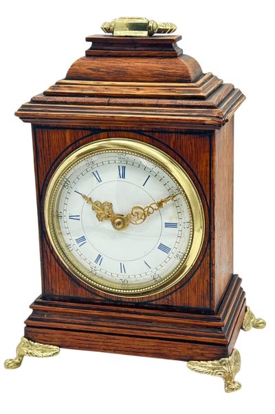Wonderful Bracket clock shaped Miniature mantel clock – ca1905 - Image 10