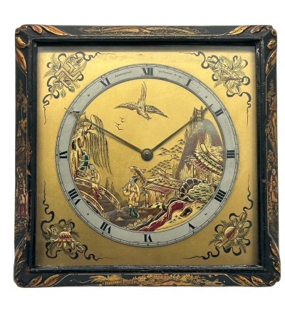 Beautiful Chinoiserie Decorated Strut Mantel Clock – ca 1910 - Image 11