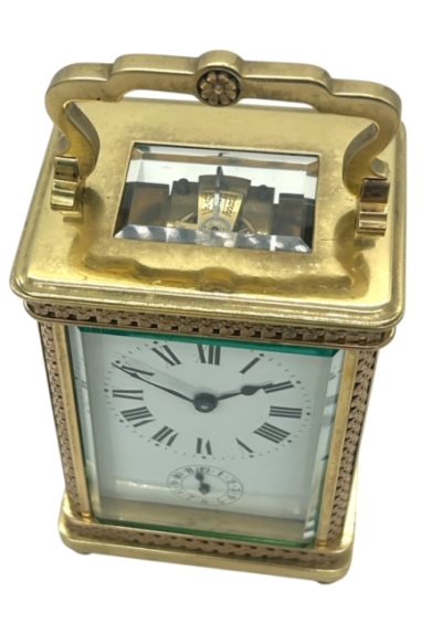 Superb Antique Ornate French 8 day Carriage clock with Alarm feature – ca 1890 - Image 9