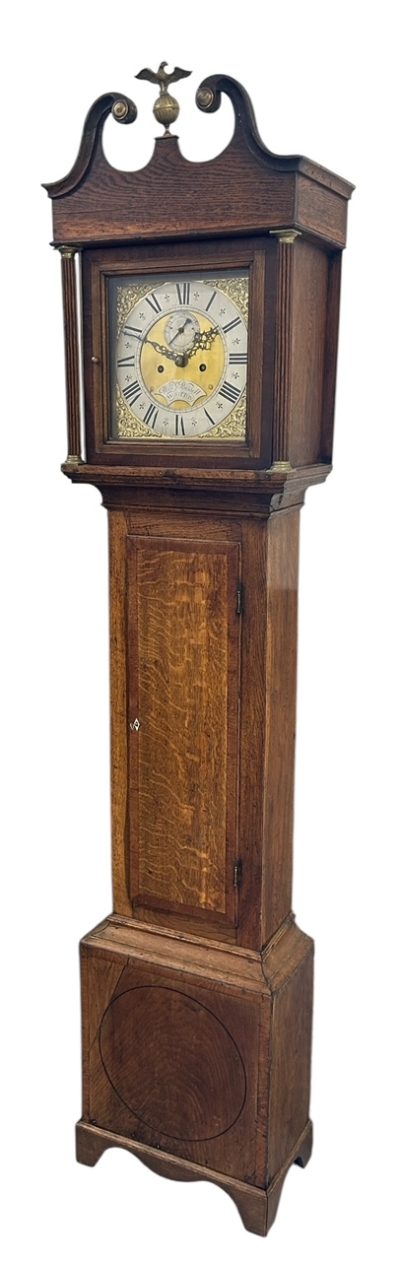 Fabulous Antique English Oak case Longcase 8 day clock - 1870 - Image 3