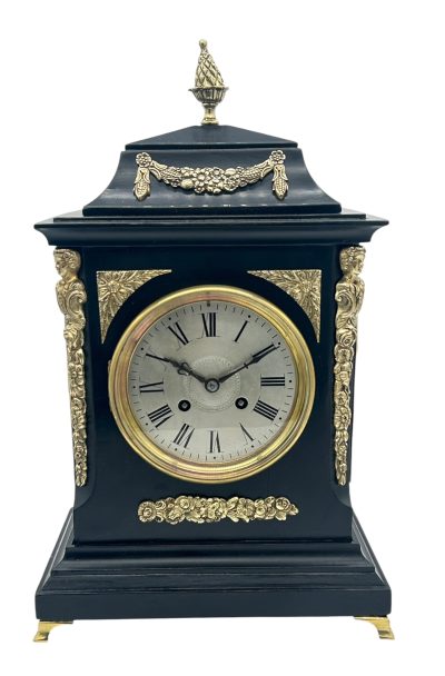 Fabulous Antique Ebonized Case Bracket Mantel clock – ca1890