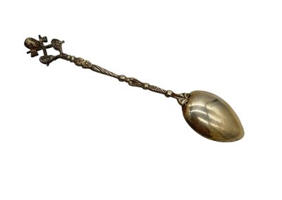 Vintage silver skull and cross bones tea spoon - Image 2