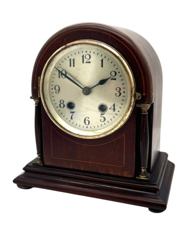 Lovely Edwardian 8 day Arched Top Mantel clock – ca 1905 - Image 10