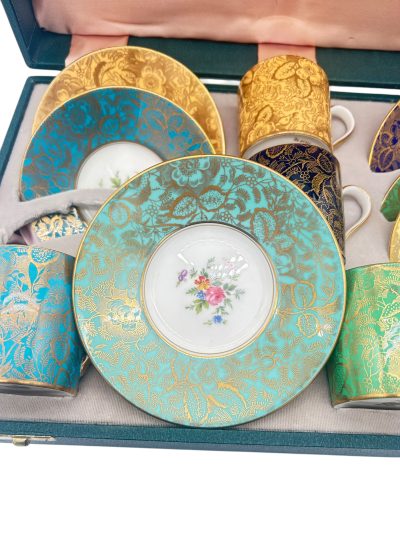Vintage Minton Brocade English bone china Tea set - Set of 6 - in presentation box - Image 4