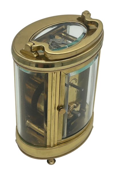Superb Antique Victorian Oval Cased French 8 day Carriage clock– ca 1890 - Image 4