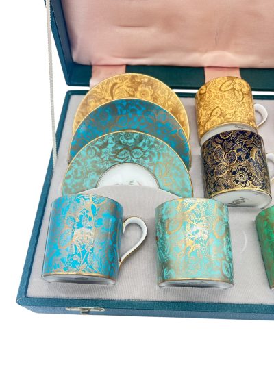 Vintage Minton Brocade English bone china Tea set - Set of 6 - in presentation box - Image 5