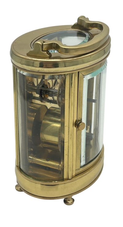 Superb Antique Victorian Oval Cased French 8 day Carriage clock– ca 1890 - Image 5