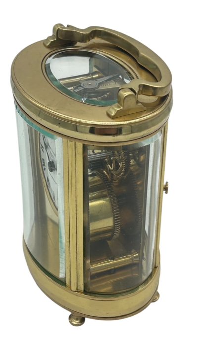 Superb Antique Victorian Oval Cased French 8 day Carriage clock– ca 1890 - Image 6