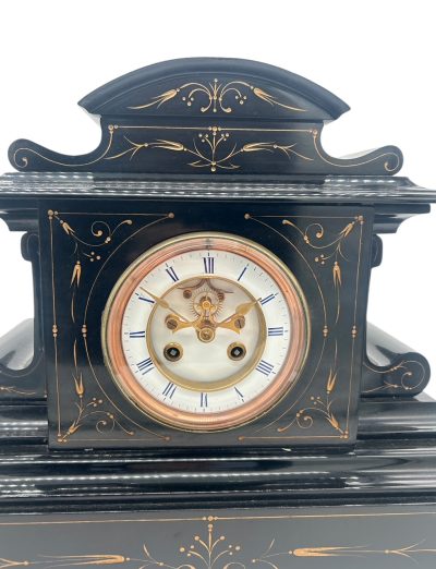 Large Antique French Slate 8-Day Mantel Clock C1870 - Image 2