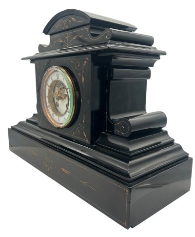Large Antique French Slate 8-Day Mantel Clock C1870 - Image 4