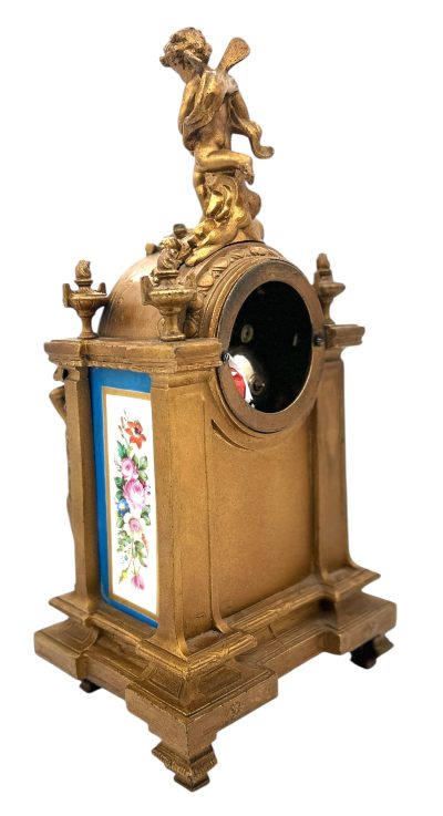 Stunning French Victorian Sevres ormolu 8 day mantel Clock – CA 1860 - Image 12