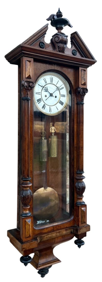 Beautiful Twin Weight regulator Vienna Wall clock – made by Lenskirch - Image 12