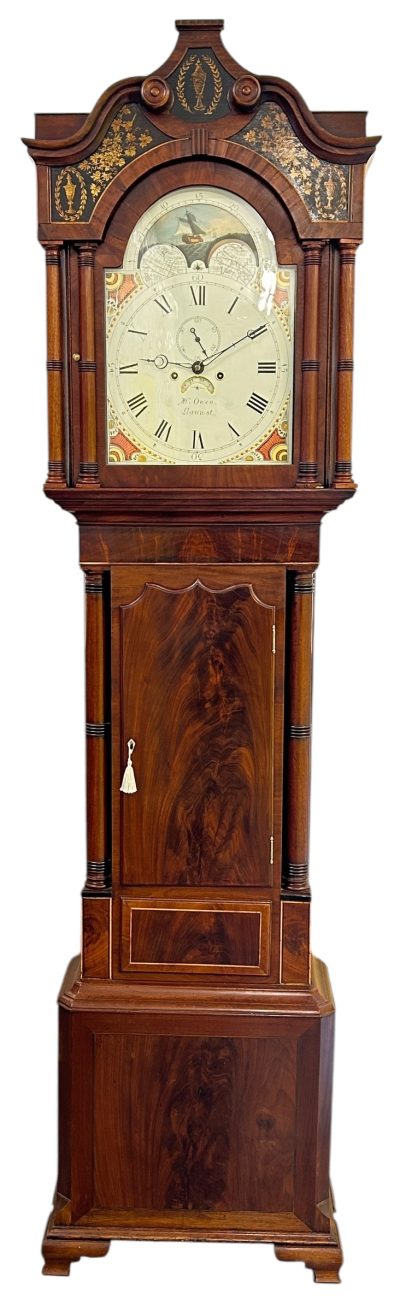 Incredible Antique Mahogany case Longcase 8 day clock - 1830