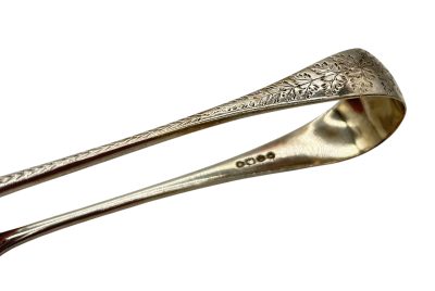 Victorian Silver Art nouveau Sugar Tongs – London – Robert Stebbings - ca 1889 - Image 2