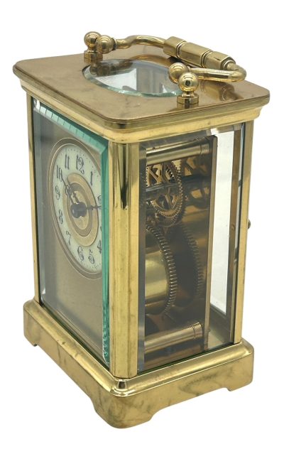 Fabulous Antique French 8 day masked dial Carriage clock – ca 1900 - Image 2