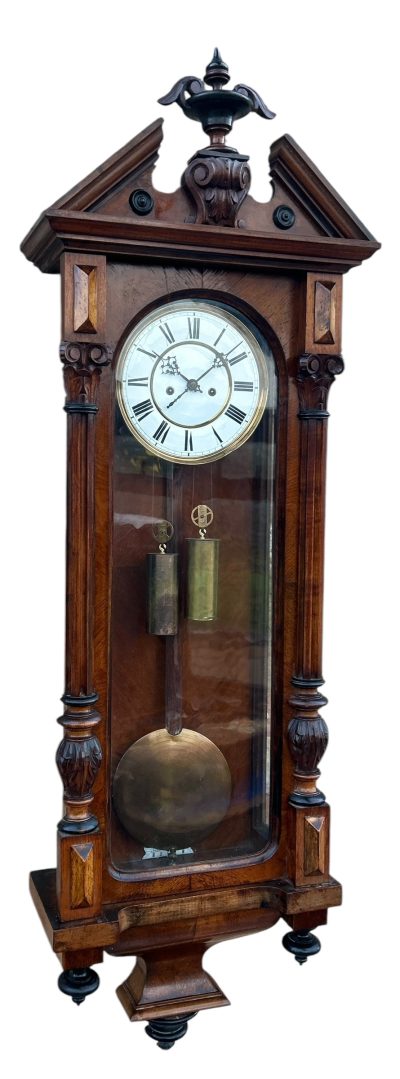 Beautiful Twin Weight regulator Vienna Wall clock – made by Lenskirch - Image 13
