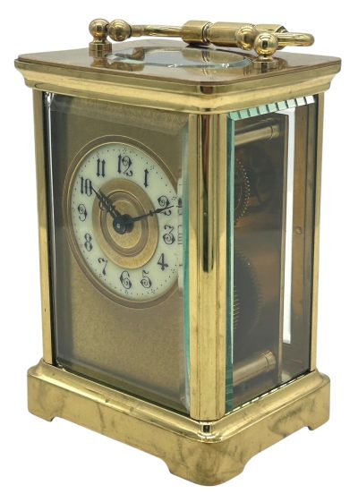 Fabulous Antique French 8 day masked dial Carriage clock – ca 1900 - Image 3