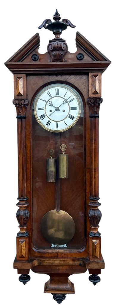Beautiful Twin Weight regulator Vienna Wall clock – made by Lenskirch - Image 14