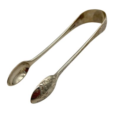 Victorian Silver Art nouveau Sugar Tongs – London – Robert Stebbings - ca 1889 - Image 4