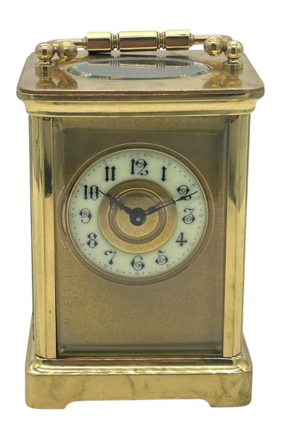 Fabulous Antique French 8 day masked dial Carriage clock – ca 1900