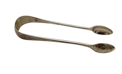 Victorian Silver Art nouveau Sugar Tongs – London – Robert Stebbings - ca 1889 - Image 6