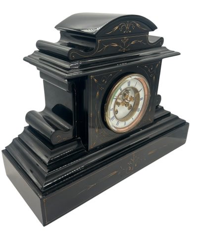 Large Antique French Slate 8-Day Mantel Clock C1870 - Image 11