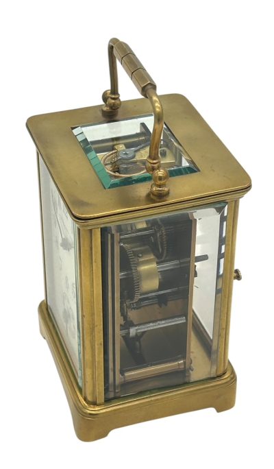 Exquisite Antique French 8 day Carriage clock with Alarm feature  – ca 1900 - Image 4