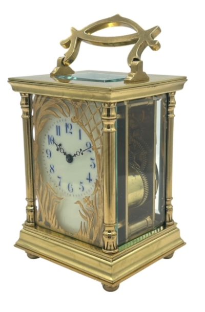 Superb Antique Victorian French 8 day gong striking Carriage clock– ca 1880 - Image 6
