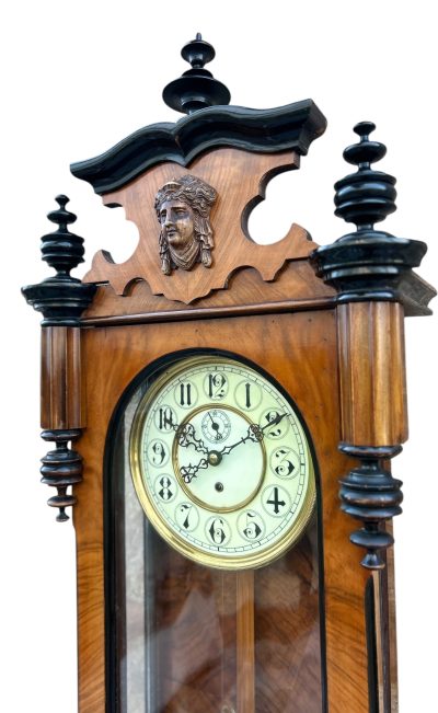Exquisite Kingwood Case Vienna Wall clock – ca 1890 - Image 5