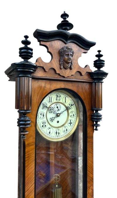 Exquisite Kingwood Case Vienna Wall clock – ca 1890 - Image 7